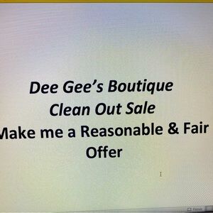 Clean Out Sale!!!!